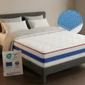 RELAXX Gel Matratze 160x200 cm mit 3D Memory Foam - 7 Zonen; 25cm Höhe; H2/H3 - Wendbare Kaltschaummatratze mit optimaler Druckentlastung