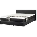Beliani Boxspringbett, Schwarz, Kunststoff, 180x200 cm, Schlafzimmer, Betten, Boxspringbetten
