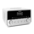 TechniSat DIGITRADIO 586 – DAB+ Hybridradio (Internetradio, UKW, Bluetooth, Spotify, Wireless Charging, App-Steuerung, OLED-Display, USB, CD, MP3, AUX, 20 Watt, Kompakt-Anlage, Fernbedienung) weiß