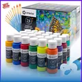 Artecho Acrylfarben Set 24 x 59ml mit 10-teiligem Pinsel, Acrylfarben Wasserfest