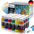 Artecho Acrylfarben Set 24 x 59ml mit 10-teiligem Pinsel, Acrylfarben