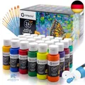 Artecho Acrylfarben Set 24 x 59ml mit 10-teiligem Pinsel, Acrylfarben
