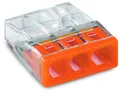 WAGO 2273-0203 COMPACT Verbindungsdosenklemme, 3 Fach, orange - Inhalt: einzeln