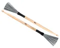 XDrum WTD-1L Wire Tap Drumstick Brushes lang (Drumstick-Jazzbesen kombination, Besen und Sticks in einem, vielseitig einsetzbar, Gesamtlänge: 37cm, Besenspannweite: 6,5cm)