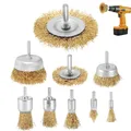 9 Teilig Drahtbürste Bohrmaschine Metall Rostentferner Set