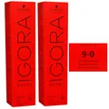 Schwarzkopf Igora Royal 2 x 60 ml 9-0 lichtblond Haarfarbe Cremefarbe Set