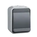 Elso 441609 Universalschalter Aus-/Wechseltaster IP44 Aqua-Top licht-/basaltgrau