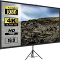 VEVOR 16:9 Beamer Leinwand 4K HD Stativleinwand Projektionsfläche 200x113cm