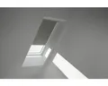 VELUX Verdunkelungsrollo olive gepunktet manuell Rahmen aluminium DKL F04 4575S
