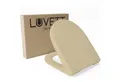 LUVETT WC-Sitz D140 Softclose Absenkautomatik, Duroplast, Geberit Renova Icon, D-Form (2 Montagevarianten von oben), mit Original SoftClose® Absenkautomatik, Duroplast, WrapOver