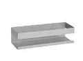 WENKO Wandablage Mod. Genova Matt aus hochwertigem Edelstahl zum Befestigen ohne Bohren mit Klebepad-System für Pflegeprodukte 30 x 8 x 10,5 cm