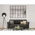 Innenfenster im Orangerie-Stil aus pulverbeschichtetem Aluminium Schwarz 180 x 130 cm (B x H) – ORANSA
