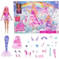 Adventskalender Barbie 2025 mit Mode-Puppe - Einhorn 24 Überraschungen NEU OVP