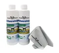 PandaCleaner Brillenreiniger - Bio-Konzentrat - Anti-Beschlag-Formel Glasreiniger (Set, [2-St. 250ml Flaschen + Mikrofasertuch)