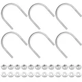 YEYIT U Bolzen 6 Stück U Bügel mit gewinde 304 Edelstahl Bügelschraube M6 x 51 mm (Innenbreite) Gewindebügel Bügelschelle U-Schrauben Schellen mit Muttern und Unterlegscheibe