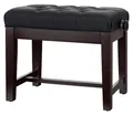 B-WARE Klavierbank Klavier Stuhl Piano Bank Hocker Leder stabil Rosenholz Matt