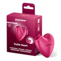 Satisfyer Cutie Heart Battery-Line | Herzförmiger Druckwellenvibrator mit Vibration & 2 separat steuerbaren Motoren | 11 Druckwellen & 12 Vibrationsstufen | Wasserdicht (IPX6) | batteriebetrieben