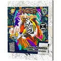 Splat Planet Clay painting on canvas 30x40cm - Tiger (777683) (777683)