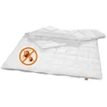 sleepling Microfaserbettdecke für Allergiker, Füllung: hochwertige Markenvollfaser aus 100% Polyester, antibakteriell, antimilben, Peachskin weiß 155 cm x 220 cm