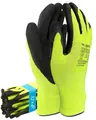 Trevendo Arbeitshandschuhe - WS-Pro Hi-Grip HVL - EN 388 - neongelbe Montage- & Schutzhandschuhe mit Crinkle-Latex-Beschichtung - Profi-Grip, robust & sichtbar - Mehrfachpack - Größe 10, 12 Paar