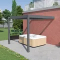 Gardenson Pergola, Metall, 400x255x300 cm, Sonnen- & Sichtschutz, Pavillons & Pergolas, Pergolas