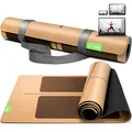 BACKLAXX® Yogamatte Kork mit Naturkautschuk | FAZ Testsieger 05/2026 | Yoga Matte Kork nachhaltig | schadstofffrei | Yogamatte Kautschuk | Fitnessmatte mit Anti-Rutsch-Zonen | inkl. Tragegurt
