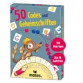 moses. 50 Codes und Geheimschriften, lustiges Kartenset für unterwegs, den Schulhof oder auf Reisen, Kinderspiel für clevere Kids ab 8 Jahren, Yellow