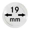5-LINDNER-Münzkapseln-19-mm-Münzenkapseln-2250019P-Glasklar-mit-Rand