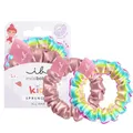invisibobble Kids Too good to be blue, Bunter Scrunchie & Spiralhaargummi für Kinder, Maximaler Halt, Sanft zum Haar, Mädchen Haargummi, 2 Stück