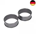 KitchenCraft 2er-Set Antihaft-Poachette-Ringe, spülmaschinenfeste Kochringe,