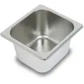 Vertes GN-Behälter 1/6 aus Edelstahl, 100mm tief, rostfrei, kratzfest, -40°C bis +300°C, für Bain-Marie & Gastronomie-Einsatz