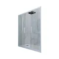 PORTA DOCCIA SCORREVOLE IN PVC KLARGLAS VINTAGE-BLAU PROFIL 120 CM MOD. GLAM