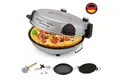 HOOZ Pizzaofen Frank & Müller Pizzaofen 350 °C mit Stein, Timer & Zubehör, 32 cm, Großes Sichtfenster zur Kontrolle des Backvorgangs