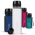 720°DGREE Trinkflasche Kinder 500ml “uberBottle“ softTouch +Sieb - Auslaufsicher, BPA-Frei - Flasche für Schule, Sport, Fitness - Wasserflasche aus Tritan - Schmal, Leicht, Stoßfest, Wiederverwendbar
