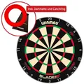 Winmau Aktionsangebot Dartboard "Blade 6 Triple Core Carbon 3032" inkl. Dartmatte und Catchring,rot,