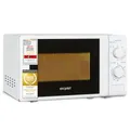 Exquisit Mikrowelle mit Grill | 20 l Garraum, 700 W Mikrowellenleistung, 1000 W Grillleistung | Auftauen, Kombifunktion Mikrowelle und Grill, manuelle Steuerung, kompakte Bauform | MW 802 G weiss
