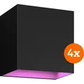 Philips Hue Resonate Downward White & Color - Schwarz 4er-Pack