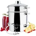 GARDIVO Dampfentsafter 8L Edelstahl, Fruchtentsafter, Saftmaschine für Obst und Gemüse, Spülmaschinengeeignet, alle Herdarten auch Induktionsgee... - Silber