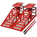 Auffahrrampen 2 Stk. Rot Stahl - Vidaxl