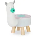 Relaxdays Tierhocker für Kinder Weiß,Hellbraun