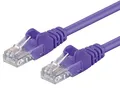 PremiumCord Netzwerkkabel, Ethernet, LAN & Patch Kabel CAT5e, UTP, schnell flexibel & robust RJ45 kabel 1Gbit/s, AWG 26/7, Kupferkabel 100 Prozent Cu, violett, 0,5m