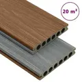vidaXL WPC Terrassendielen mit Zubehör Braun und Grau 20 m2 4 m