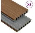 vidaXL Terrassendielen 20 mÂ² 4 m WPC Terrassendielen mit Zubehör Braun und Grau 20 m² 4 m, BxL: je 0x0 cm