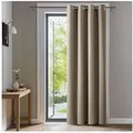Deconovo Verdunkelungsvorhang Blickdichter Vorhang mit Ösen Gardinen Wohnzimmer 1 Stück, Verdunkelung Lärmschutz Thermogardine Dicke Vorhänge Kälteschutz gelb 132 cm x 214 cm