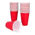 Boland 30868 – Wiederverwendbare rote Trinkbecher, 40 Stück im Set, 530 ml, amerikanische Partybecher für Grillfest und Picknick, Bierpong Becher Set