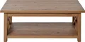 Jahnke Couchtisch CHALET COFFEE (1-St), Couchtisch, Kaffetisch, mit Ablageboden, Landhausstil, X-Design