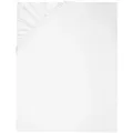 ZOLLNER Spannbettlaken, Feinjersey, Gummizug: rundum, 180 x 200 cm, 100% Baumwolle, vom Hotelwäschespezialist weiß 180 cm x 200 cm