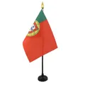 AZ FLAG - Tischflagge Portugal - 15x10 cm Goldene Splitze - Portugiesische Tischfahne 10 x 15 Cm - Flaggen