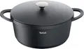 Tefal Schmortopf Trattoria Bräter mit Deckel, Aluminiumguss (1-tlg), Antihaftversiegelung, für alle Herdarten geeignet, Induktion, E21844