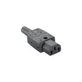 BACHMANN Kaltgerätekupplung IEC320 C13 10A/250VAC, Schraubanschluß, schwarz
